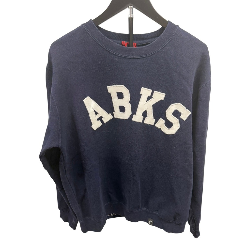 Abakus Felix the Cat Custom Mens Streetwear Crew Neck Navy Pullover Sweatshirt M
